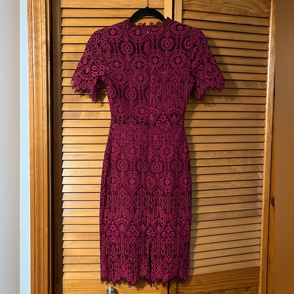 Lulus Remarkable Burgundy Lace Midi Dress - Picture 3 of 5